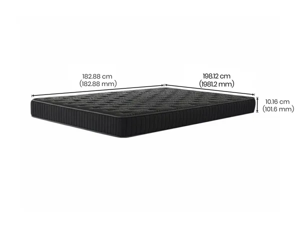 Luna King Engineered Wood (74 inch x 80 inch) With Premium Foam Mattress King Size (78 x 72 x 4 inches)